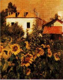 Gustave Caillebotte Sunflowers, Garden at Petit Gennevilliers